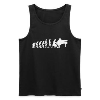 Pianist evolution - Men's Premium Organic Tank Top - black - Front - Michal (187cm)
