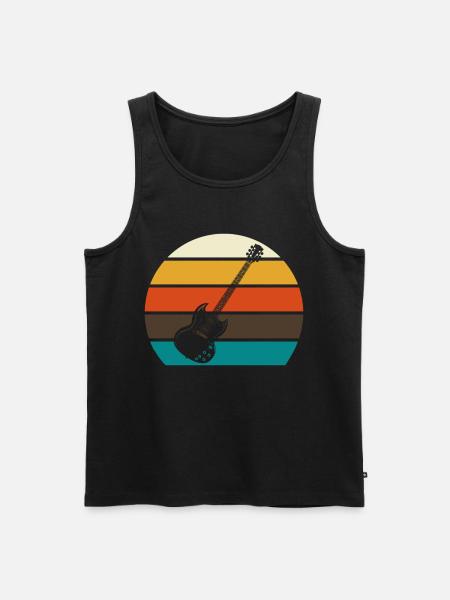 Acoustic guitar - Men's Premium Organic Tank Top - black