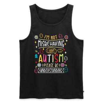Autismus Autism - Männer Premium Bio Tank Top - Schwarz - Vorne - Michal (187cm)