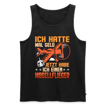 Modellflieger Spruch Modell Flieger RC Flugzeug - Männer Premium Bio Tank Top - Schwarz - Vorne - Michal (187cm)