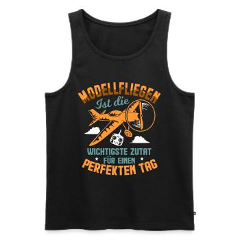 Modellfliegen Modellflug Modellflugzeug - Männer Premium Bio Tank Top - Schwarz - Vorne - Michal (187cm)