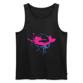 Meerjungfrau - Männer Premium Bio Tank Top - Schwarz - Vorne - AI Model Male 178 light (178cm)