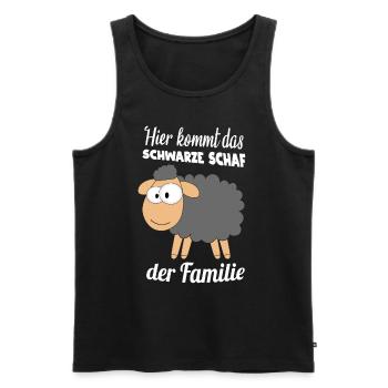 Schwarzes Schaf - Schafe Spruch Landwirt Bauer - Männer Premium Bio Tank Top - Schwarz - Vorne - Michal (187cm)