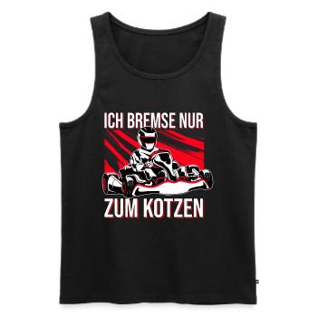 Kart Kartfahrer Kartsport GoKart - Männer Premium Bio Tank Top - Schwarz - Vorne - AI Model Male 178 light (178cm)