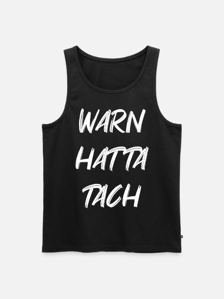 Warn hata Tach - Männer Premium Bio Tank Top - Schwarz