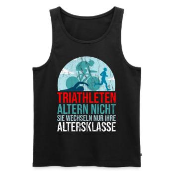 Triathlet Triathlon Geschenk - Männer Premium Bio Tank Top - Schwarz - Vorne - AI Model Male 178 light (178cm)