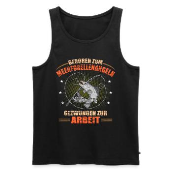 Meerforellen Angeln - Männer Premium Bio Tank Top - Schwarz - Vorne - Michal (187cm)
