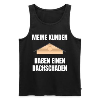 Meine Kunden haben einen Dachschaden Geschenk - Männer Premium Bio Tank Top - Schwarz - Vorne - AI Model Male 178 light (178cm)