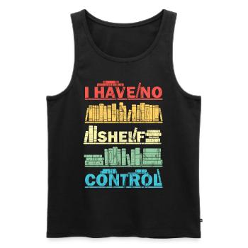 Shelf Control Buch Bücherwurm Lesen - Männer Premium Bio Tank Top - Schwarz - Vorne - Michal (187cm)