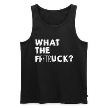 What the Fire Truck - Männer Premium Bio Tank Top - Schwarz - Vorne - Michal (187cm)