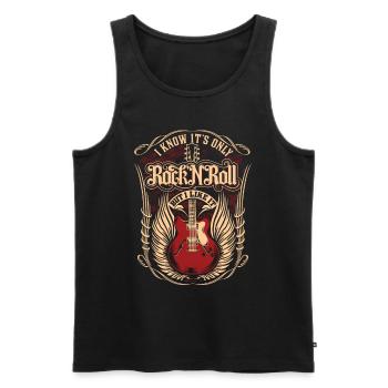Gitarre Rock 'n' Roll E-Gitarre Musik Fun Geschenk - Männer Premium Bio Tank Top - Schwarz - Vorne - Michal (187cm)