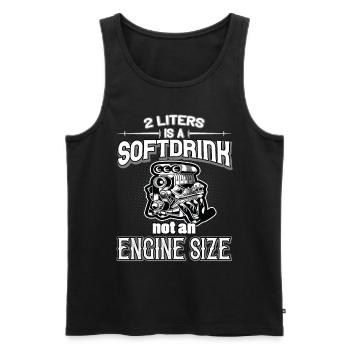 Diesel Car Engine 2 liters is a soft drink - Men's Premium Organic Tank Top - black - Front - AI Model Male 178 light (178cm)