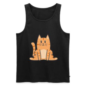 Katze Katzen Kitten - Männer Premium Bio Tank Top - Schwarz - Vorne - AI Model Male 178 light (178cm)