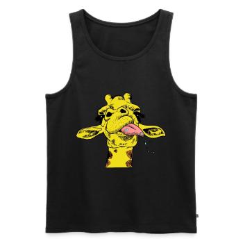 Girafe Girafe Wildlife Afrique Serengeti Safari - Débardeur bio Premium Homme - noir - Devant - Michal (187cm)