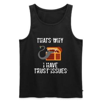 Role play RPG gift shirt - Men's Premium Organic Tank Top - black - Front - Michal (187cm)