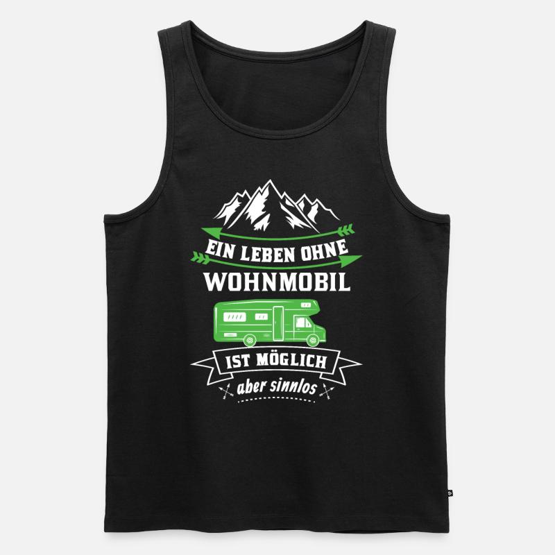 Camping Hobby Wohnmobil Geschenk - Männer Premium Bio Tank Top - Schwarz