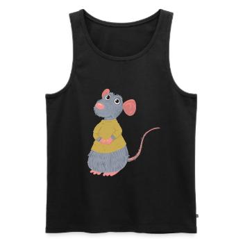 Rat Rodent Rodent Mouse Vermin Pest - Men's Premium Organic Tank Top - black - Front - AI Model Male 178 light (178cm)