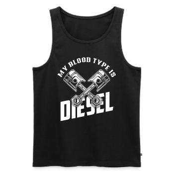 Mécanicien diesel - Débardeur bio Premium Homme - noir - Devant - Michal (187cm)