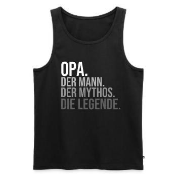 Opa Mythos Legende Vater Geburtstag Vatertag Papa - Männer Premium Bio Tank Top - Schwarz - Vorne - Michal (187cm)