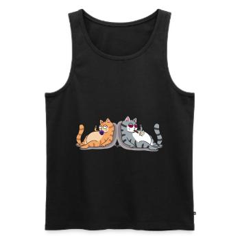 Baby cat future stoner cat joint smoker rib - Men's Premium Organic Tank Top - black - Front - AI Model Male 178 light (178cm)
