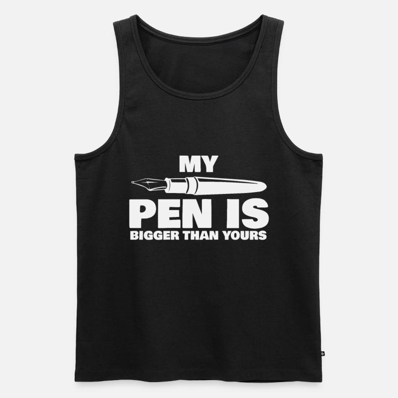 My Pen Is Bigger - Männer Premium Bio Tank Top - Schwarz