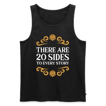 Cool Rpg D20 Dice Saying - Dice Role Gift - Men's Premium Organic Tank Top - black - Front - Michal (187cm)