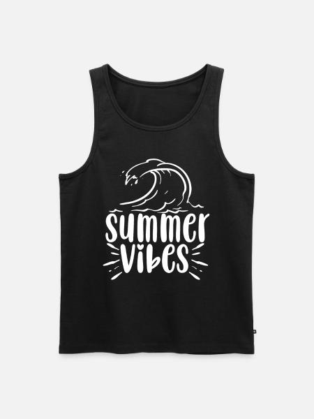 Summer vibes surfing - Men's Premium Organic Tank Top - black