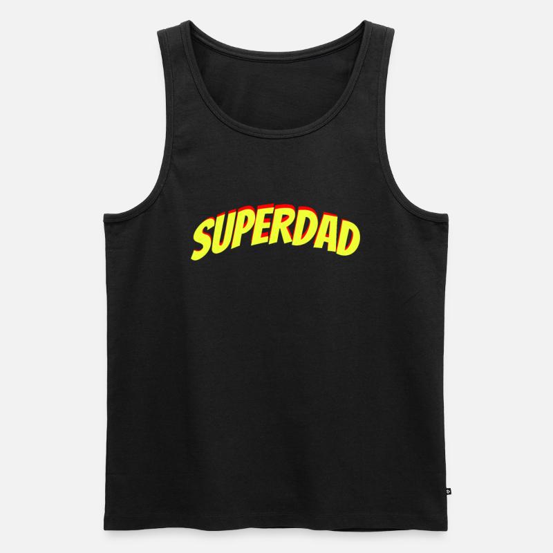 Superdad - Männer Premium Bio Tank Top - Schwarz