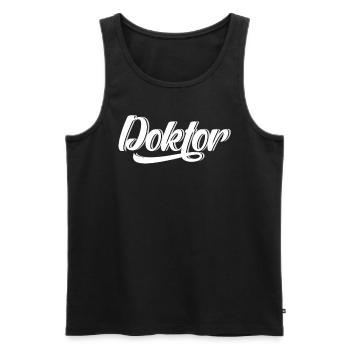 Doktor 2020 Doktorand Doktorarbeit Doktortitel - Männer Premium Bio Tank Top - Schwarz - Vorne - Michal (187cm)