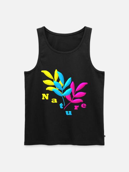 Nature - Men's Premium Organic Tank Top - black