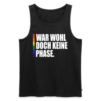 Keine Phase LGBT Gay Pride Coming Out CSD - Männer Premium Bio Tank Top - Schwarz - Vorne - AI Model Male 178 light (178cm)