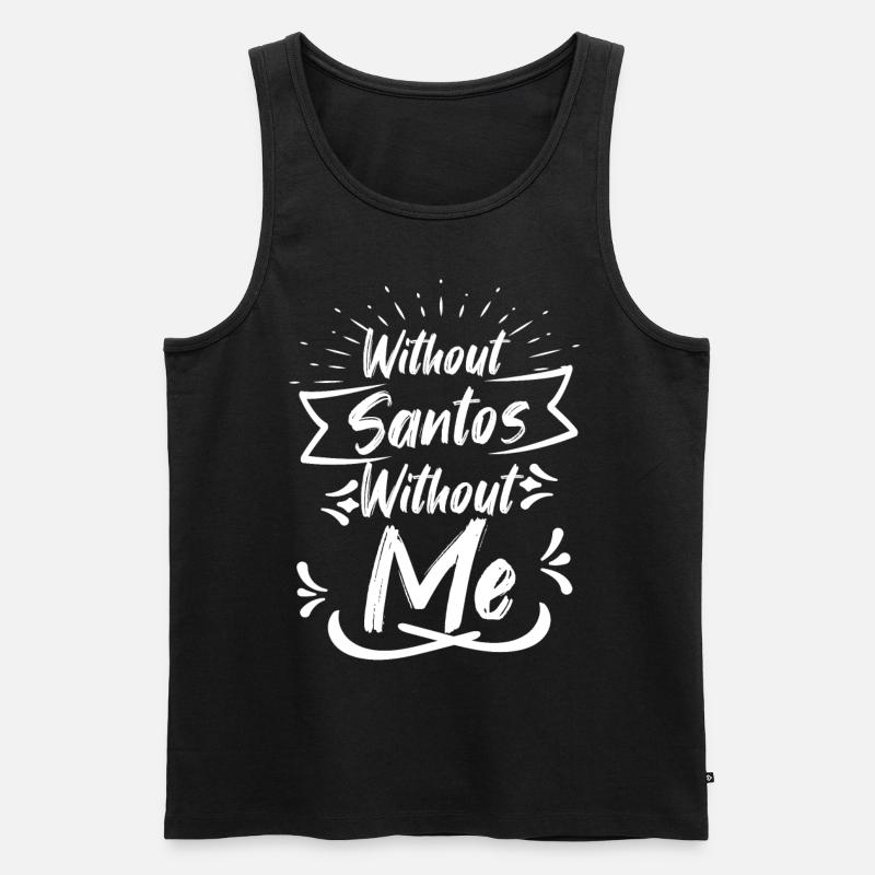 Santos santo - Männer Premium Bio Tank Top - Schwarz