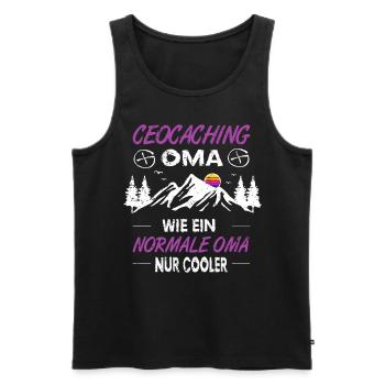 Geocacher Geocaching Oma Cache Geschenk - Männer Premium Bio Tank Top - Schwarz - Vorne - AI Model Male 178 light (178cm)