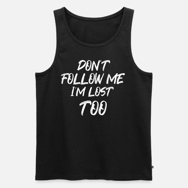 Borderline Seele Liebe Spruch - Männer Premium Bio Tank Top - Schwarz