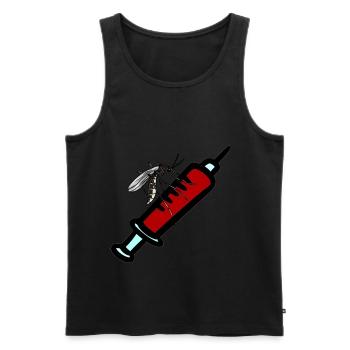 Blutabnahme Mücke Insekt Blutsauger Spritze blutig - Männer Premium Bio Tank Top - Schwarz - Vorne - AI Model Male 178 light (178cm)