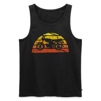 S51 moped classic car - Men's Premium Organic Tank Top - black - Front - Michal (187cm)