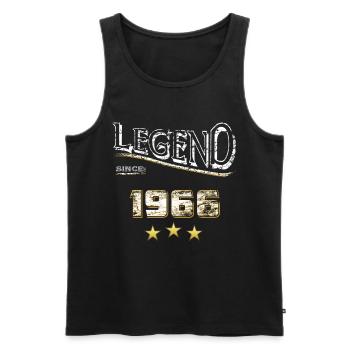 Legend since 1966 / Legende seit 1966 / legendär - Männer Premium Bio Tank Top - Schwarz - Vorne - AI Model Male 178 light (178cm)