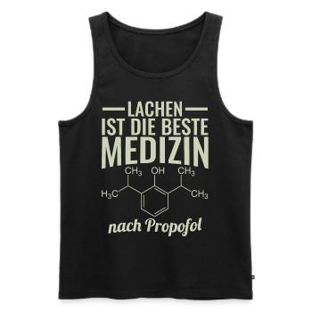 Sarkasmus Propofol Strukturformel - Männer Premium Bio Tank Top - Schwarz - Vorne - AI Model Male 178 light (178cm)