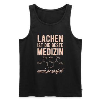 Anästhesie Krankenschwester Propofol Anästhesist - Männer Premium Bio Tank Top - Schwarz - Vorne - AI Model Male 178 light (178cm)