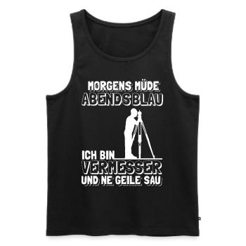Vermesser Vermessungstechniker - Männer Premium Bio Tank Top - Schwarz - Vorne - AI Model Male 178 light (178cm)
