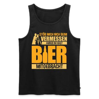 Vermesser Vermessungstechniker - Männer Premium Bio Tank Top - Schwarz - Vorne - AI Model Male 178 light (178cm)