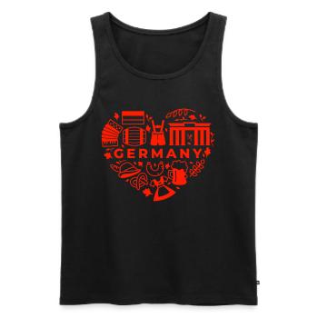 Deutschland Deutsche Kultur Deutsch Geschenk - Männer Premium Bio Tank Top - Schwarz - Vorne - AI Model Male 178 light (178cm)