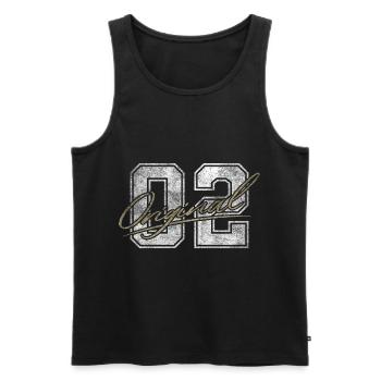 Jahrgang 2002 Original 20. Geburtstag Geschenk - Männer Premium Bio Tank Top - Schwarz - Vorne - Michal (187cm)