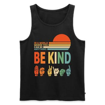 Be child - Men's Premium Organic Tank Top - black - Front - AI Model Male 178 light (178cm)
