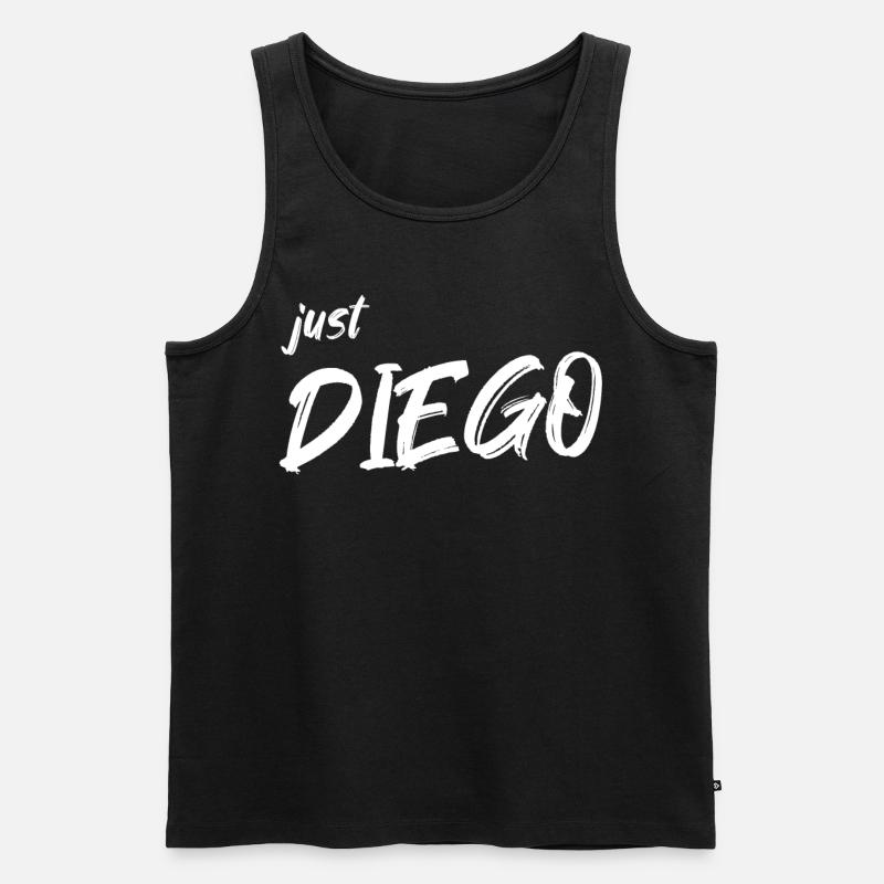 Diego Name - Männer Premium Bio Tank Top - Schwarz