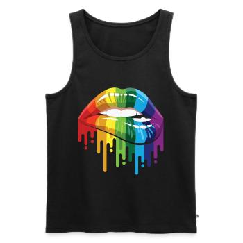 Gay Gay Pride Lgbt Lesbienne Gay Gaymer - Débardeur bio Premium Homme - noir - Devant - Michal (187cm)