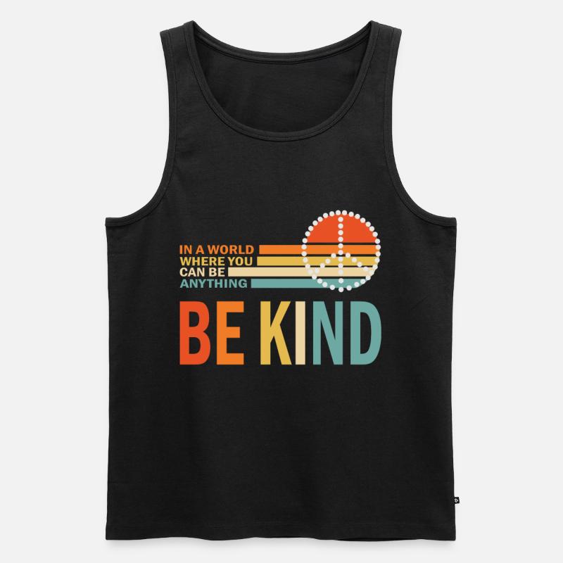 Be Kind - Männer Premium Bio Tank Top - Schwarz