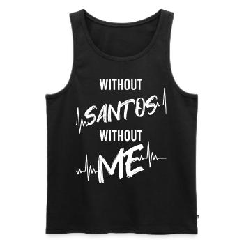 Santos - Men's Premium Organic Tank Top - black - Front - AI Model Male 178 light (178cm)