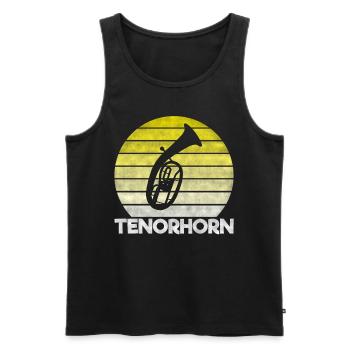 Tenorhorn Tenorhornist Blasmusik Stolz Geschenk - Männer Premium Bio Tank Top - Schwarz - Vorne - Michal (187cm)