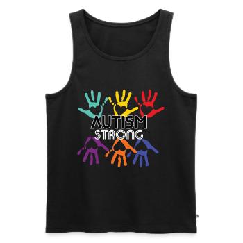 Autismus - Männer Premium Bio Tank Top - Schwarz - Vorne - Michal (187cm)
